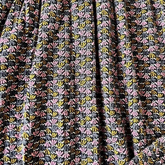 Boden Dress 4L Floral Embroidered Long Sleeve Tie Back Midi Flowy Smocked Cuffs - Picture 8 of 12